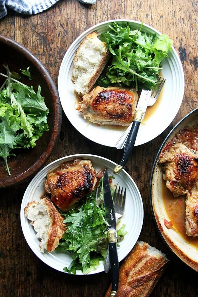 Golden Crispy One-Pan Chicken with Rich Sherry Vinegar Sauce